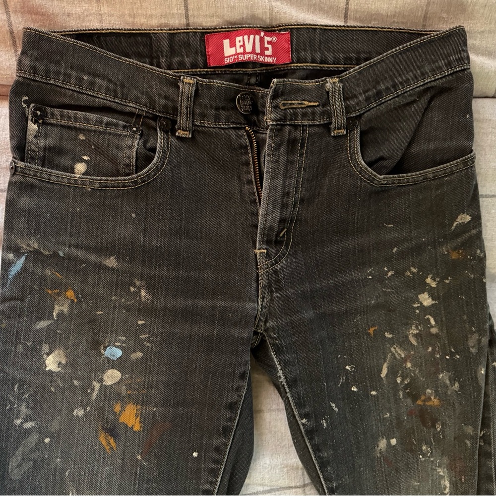 Used painting jeans